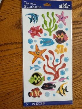 Themed Fish Stickers - Multicolor
